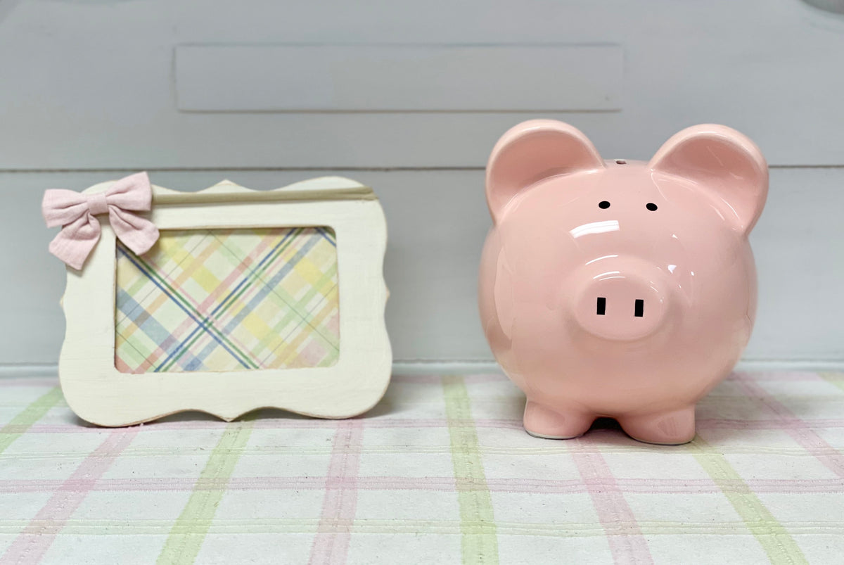 Personalized piggy bank, baby shower gift, baby girl keepsake The