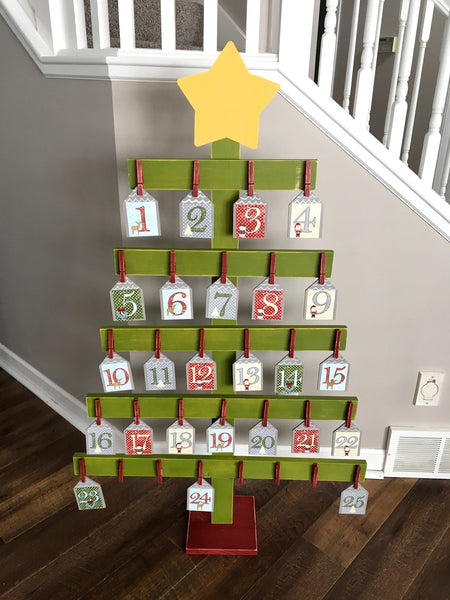 Christmas card holder, 4ft, holiday cards, rustic Christmas, wood Christmas tree, Christmas cards, card display, merry mail, Christmas clips