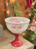 Candy cane bowl