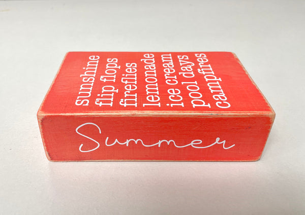 Wood faux book, Summer sign, Summer tiered tray