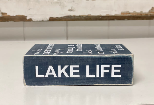 Lake Life Faux Wooden Book