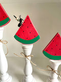 Rustic Wooden Watermelon Slice Tiered Decor – Summer Farmhouse Table Accent Set