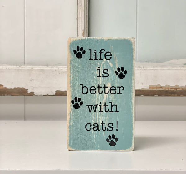 Meow wood faux book, Cat themed decor, Wooden book, Gift for pet lover, tiered tray decor, you, me and the cats, Housewarming gift