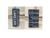 Lake Life Faux Wooden Book
