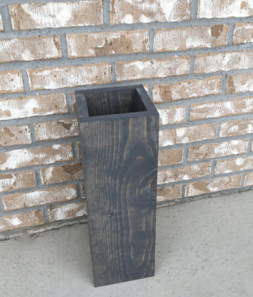 gray floor vase, reclaimed wood, rustic vase, porch decor,  wooden floor vase, vase for porch, outdoor vase, rustic, farmhouse decor