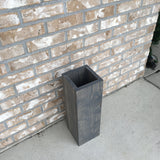 gray floor vase, reclaimed wood, rustic vase, porch decor,  wooden floor vase, vase for porch, outdoor vase, rustic, farmhouse decor