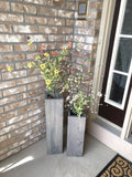 large wooden porch vases, welcome sign, reclaimed wood, rustic, floor vases, farmhouse decor, large floor vase,  porch decor, set of 2