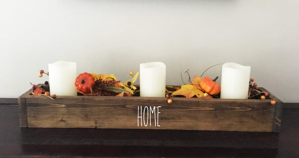 fall centerpiece, table centerpiece, wood box, Thanksgiving decor, box, table decor, farmhouse decor, reclaimed wood, give thanks