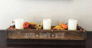 fall centerpiece, table centerpiece, wood box, Thanksgiving decor, box, table decor, farmhouse decor, reclaimed wood, give thanks