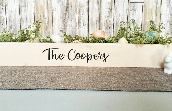 Easter decor, centerpiece, spring table, mantle, planter box, wooden table box, farmhouse decor, hostess gift, housewarming