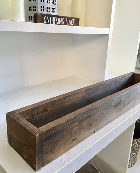 spring planter box, centerpiece, table decor, mantle decor, happy spring, wooden table box, farmhouse decor, hostess gift, housewarming