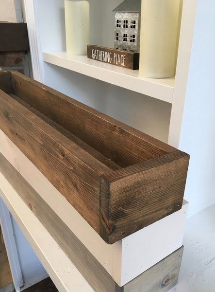 spring planter box, centerpiece, table decor, mantle decor, happy spring, wooden table box, farmhouse decor, hostess gift, housewarming
