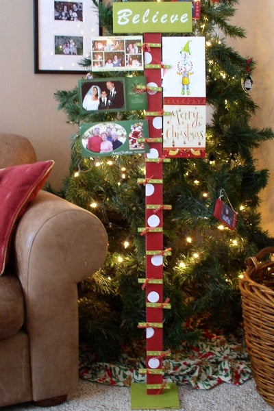 Merry mail, Christmas card holder, display for cards, Merry mail, Christmas decor, card storage