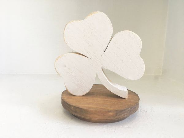 St. Patrick's day decor, wooden shamrock, Tiered tray decor, St. Patty's day, rustic decor,  seasonal, wood, tiered tray decor, shelf sitter