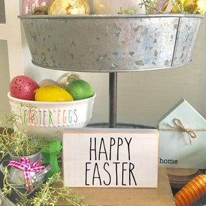 Easter decor, wooden sign, tiered tray sign, spring, Easter sign, Hello spring, farmhouse, Holiday, Tiered tray, coffee bar, wooden block