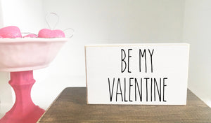 Valentine's day decor, wooden sign, tiered tray sign, Be my Valentine, BFF sign, farmhouse, Holiday, Tiered tray, coffee bar, wooden block