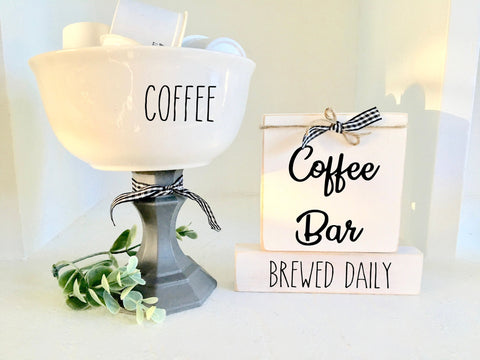 Coffee bar decor, Coffee station bowl