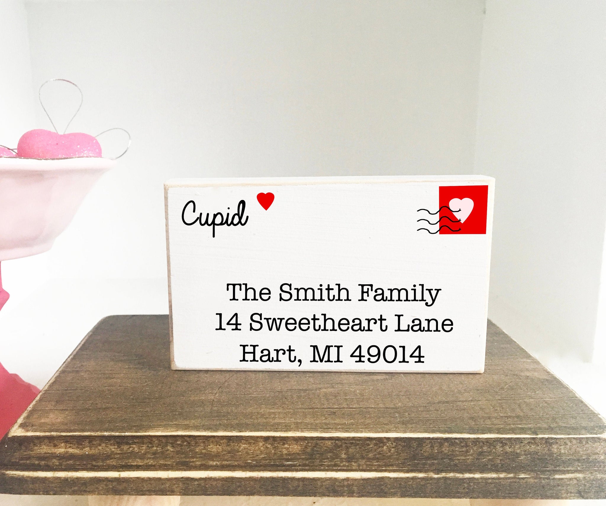 Valentine letter, Personalized, Tiered tray signs, Wooden signs, Farmhouse decor, Love letter, Cupid, Tiered tray decor, Valentine gift