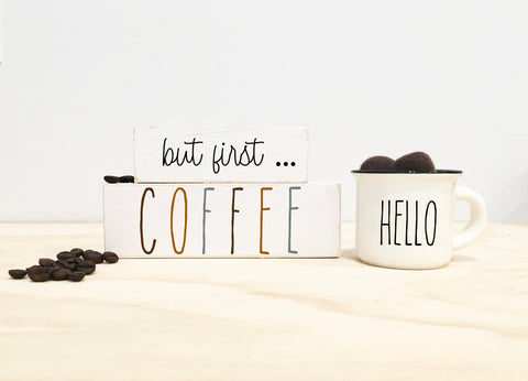 Coffee signs, Tiered tray decor, Coffee bar, Farmhouse decor, Tiered tray signs, Hostess gift, Coffee mug, Teacher gift, Housewarming
