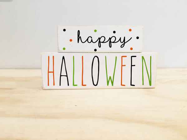 Halloween signs, Tiered tray decor, Happy Halloween, Tiered tray signs, Coffee bar, Halloween decor, wooden signs, cocoa bar, Fall decor