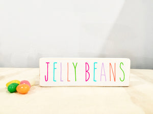 Easter tiered tray, Jelly beans sign,  Easter decor, wooden sign, tiered tray sign, spring, Easter sign, Tiered tray, coffee bar, wooden
