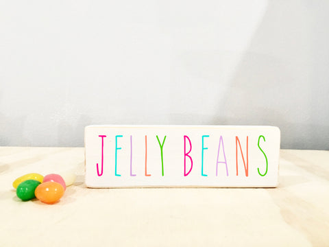 Easter tiered tray, Jelly beans sign,  Easter decor, wooden sign, tiered tray sign, spring, Easter sign, Tiered tray, coffee bar, wooden