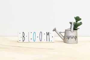Spring tiered tray sign, Watering can, Tiered tray decor, Tiered tray sign, Hostess gift, Coffee bar, Teacher gift, Spring decor, Bloom sign