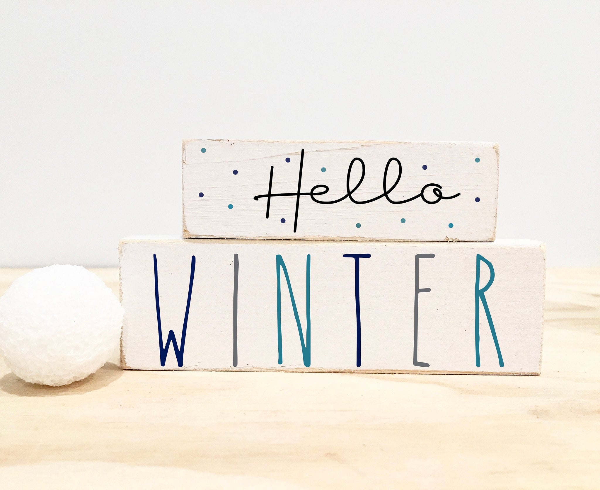 Winter tiered tray sign, Hello winter, Tiered tray decor, Tiered tray signs, Hostess gift, Coffee bar, Teacher gift, Winter decor, wood sign