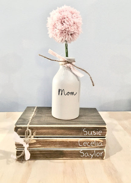 Personalized book, wooden book, mini book, faux books, one book add on, extra book for book bundle