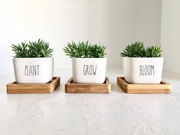 Spring tiered tray, Mother's day gift, Spring decor, Mini succulent pots, Easter decor, Farmhouse decor, Tiered tray decor, kitchen decor,