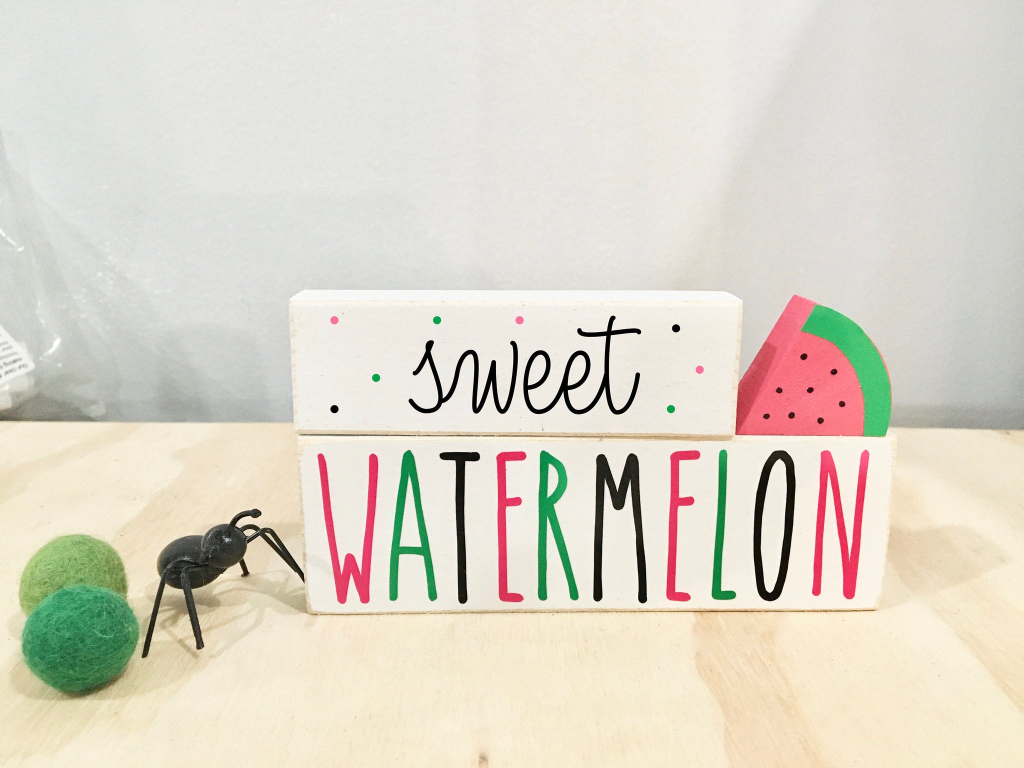 Watermelon tiered tray signs, wooden signs, Tiered tray decor, Summer signs, Wood watermelon, Coffee bar, Teacher gift, Summer decor, Blocks
