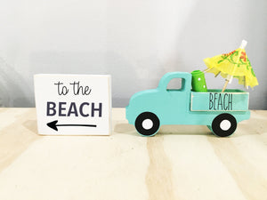 Summer tiered tray, Beach truck, Summer decor, Mini truck, Tiered tray decor, Summer tiered tray, Kitchen decor, Cottage, Lake house