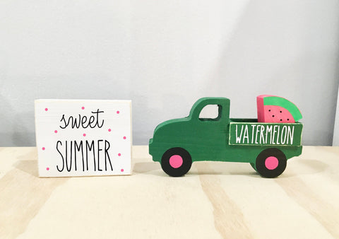 Watermelon tiered tray, Summer decor, Watermelon truck, Watermelon decor, Sweet summer, Tiered tray decor, Summer tiered tray, Kitchen decor