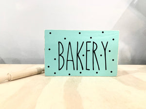 Bakery sign- Tiered tray decor- Farmhouse kitchen- Country kitchen- Bakery- Tiered tray sign- Coffee bar- Spring decor- Wood sign