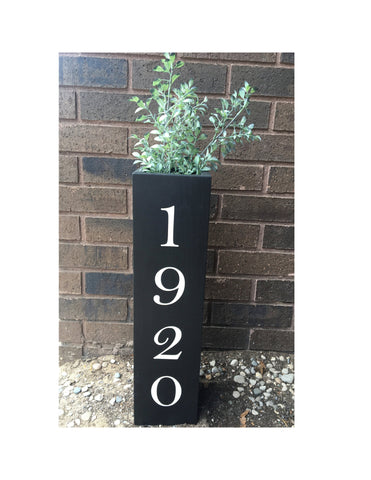 Address sign, Floor vase,  entryway decor, porch vase, home, farmhouse decor, large floor vase, housewarming gift, porch decor,  wood vase