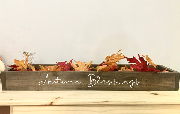 Fall centerpiece, Farmhouse decor, Fall tree, Tiered tray, Mini book stack, Wooden pumpkins, Thanksgiving table , Table decor, Wooden box