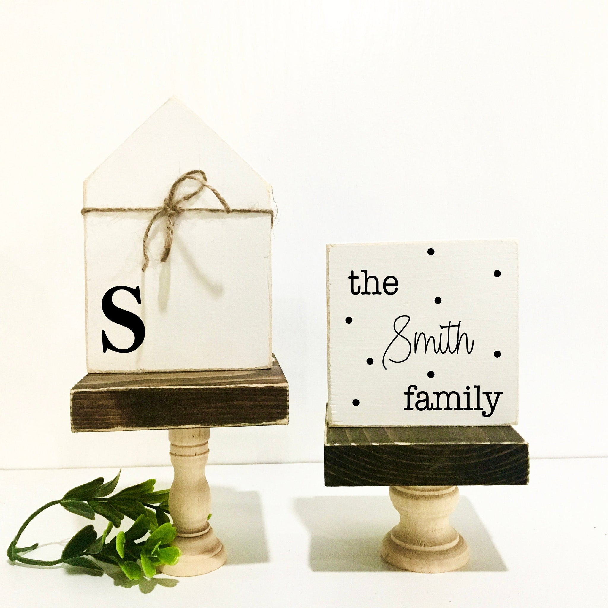 Home decor, Wooden house, Tiered tray decor, Personalized gift, Wedding, Pedestals, Personalized sign, Farmhouse, Housewarming gift