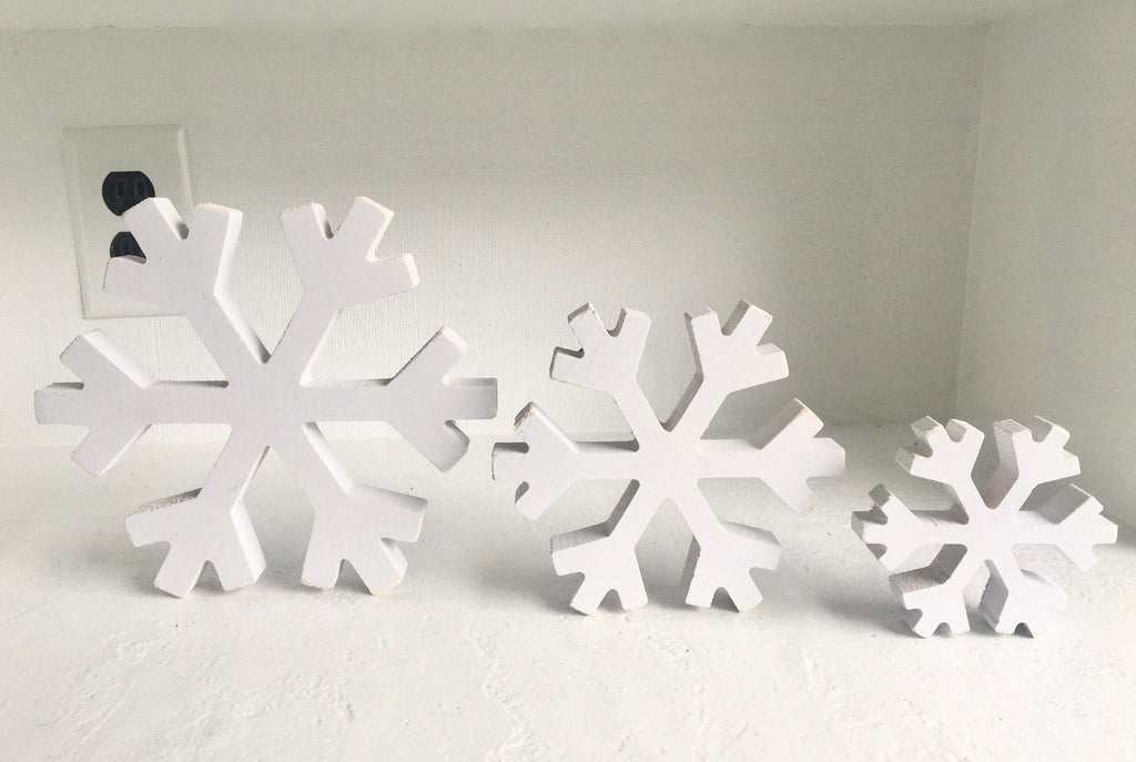 Snowflake Farmhouse Mini Sign, Winter Decor, Snowflake Decor