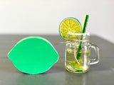 Margarita mug, Wood lime, Tiered tray sign, Faux margarita, Happy hour sign, Mini mug, Tiered tray decor, Bar sign, Margarita decor