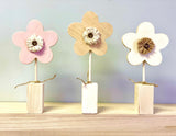 Wooden flowers for nursery, Baby girl shower gift, Spring decor, Modern style home and kids room