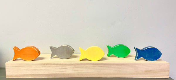 Gone fishing, Wooden fish, Nursery decor, Nautical tiered tray, Father's day gift, Cottage decor, Fishing sign