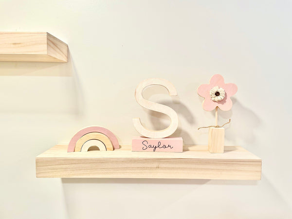 Wooden flowers for nursery, Baby girl shower gift, Spring decor, Modern style home and kids room