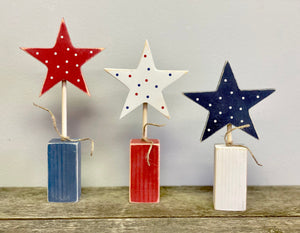 Wooden stars, 4th of July decor,  Holiday tiered tray,  Memorial day, Tiered tray decor