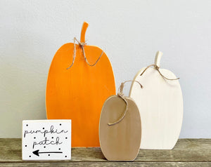 Wooden pumpkins, Fall decor,  Autumn, rustic farmhouse pumpkins, Tiered tray, pumpkin patch sign