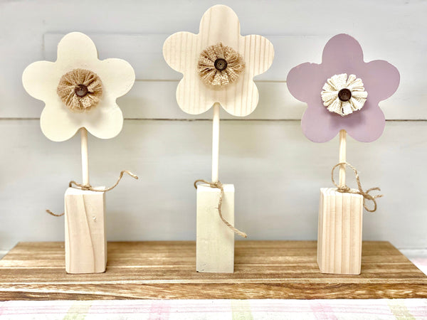 Wood flowers for nursery, Purple lilac daisy, Baby girl shower gift, Spring decor, Modern style home and kids room