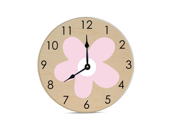 Nursery clock, Wood flower, Nursery decor, Kid's clock, Baby girl shower gift, Spring decor, Modern style home and kids room