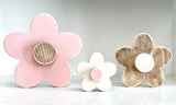 Wooden flowers for nursery, Wood daisies, Baby girl shower gift, Spring decor, Modern style home and kids room, Pink wall and shelf flower