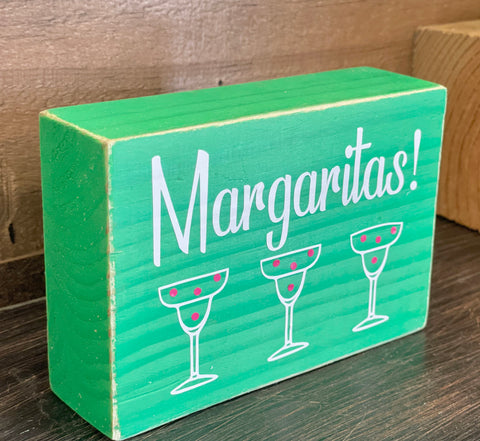 Wood Margarita sign, Cinco de Mayo party, Bar decor, Margarita bar, Summer sign, Tiered tray, bridal shower, hostess gift
