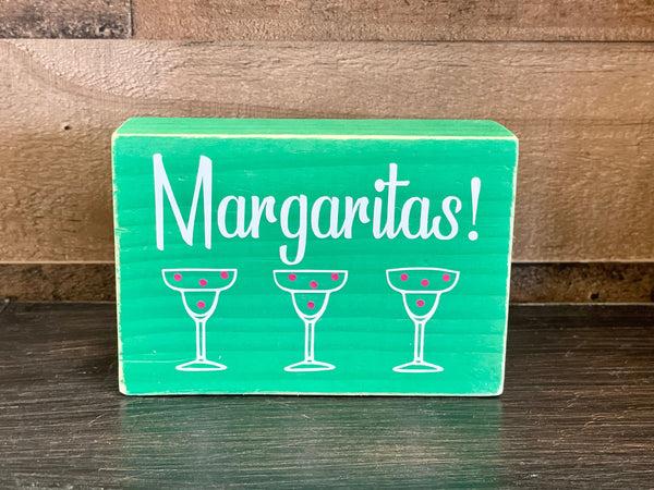 Wood Margarita sign, Cinco de Mayo party, Bar decor, Margarita bar, Summer sign, Tiered tray, bridal shower, hostess gift