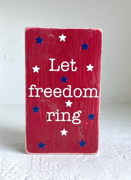 4th of July decor, Faux wooden book, Memorial day, America sign, Summer tiered tray, Patriotic decoration